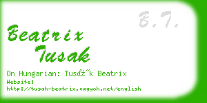 beatrix tusak business card
